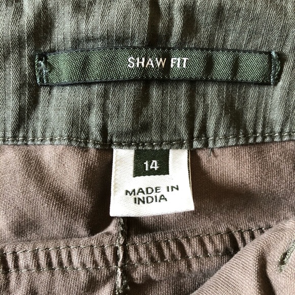 Eddie Bauer Olive Green Shaw Fit Cotton Pants- 14 - Picture 4 of 8